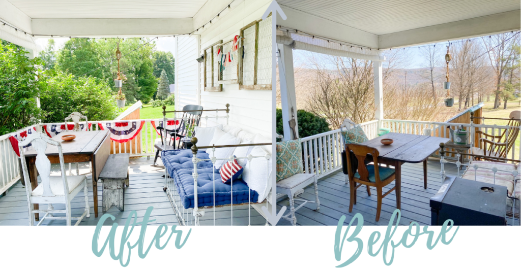 porch makeover before and after